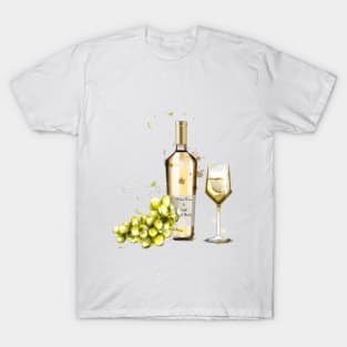 White Wine Is Light In A Bottle T-Shirt